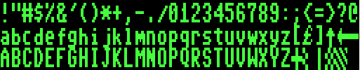 Commodore 128 80-column font